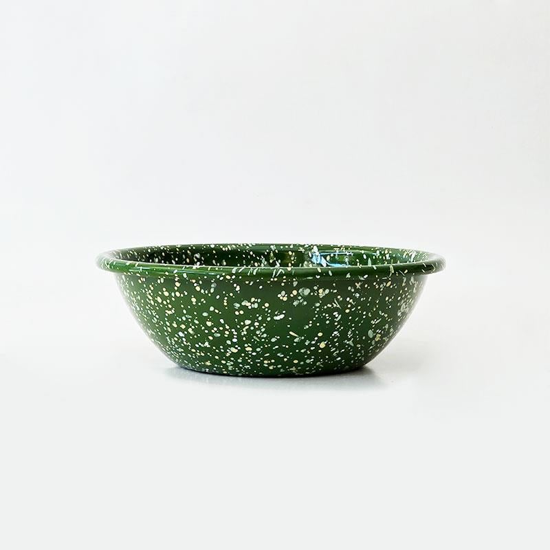 Emayra Emaye Salata Kasesi 20 cm Serpme Desen Yeşil