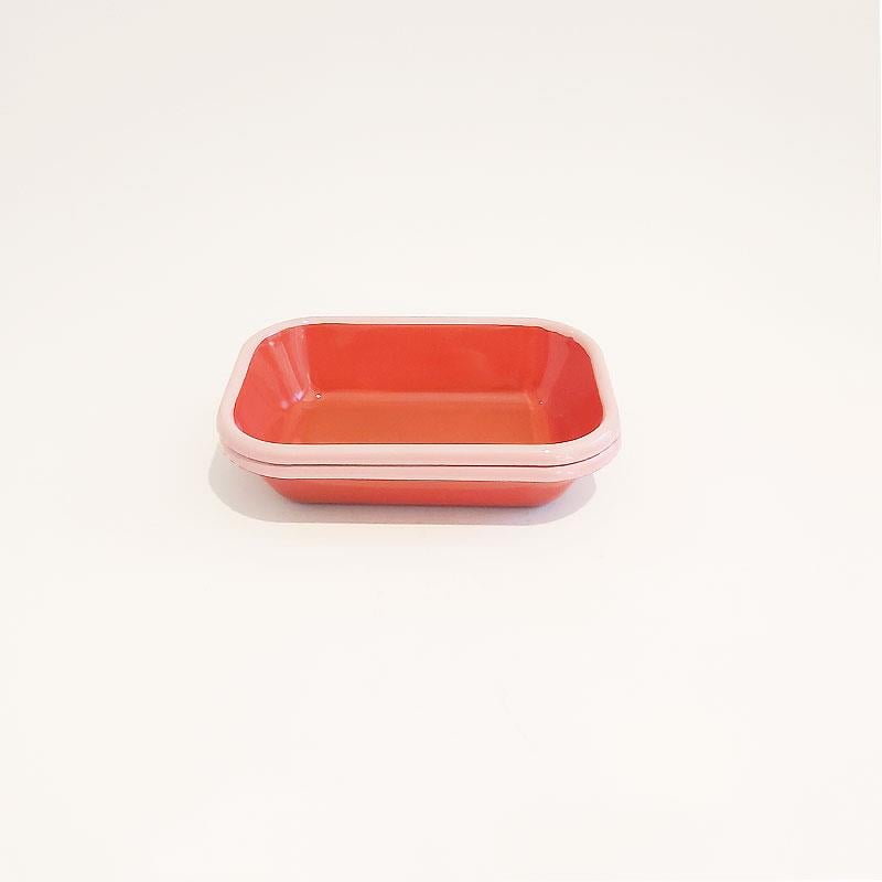 Emaye 2'li Meze Tabağı Kiremit 17 x 12 cm - Emayeci