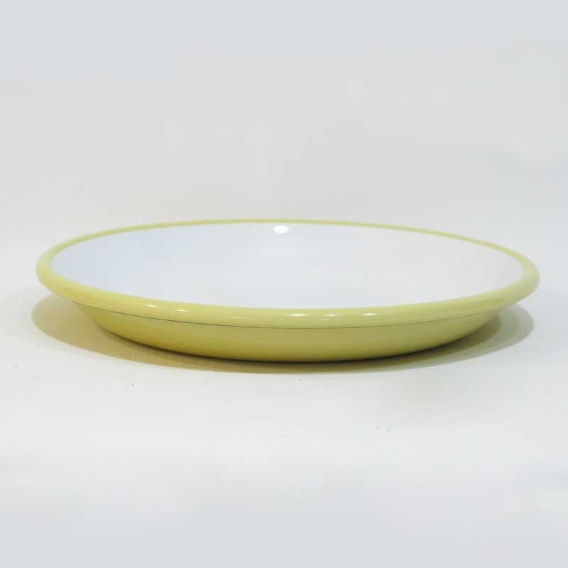 Emaye Derin Düz Tabak 25 cm Sarı - emaye-tabak-26-cm-sarı-servis