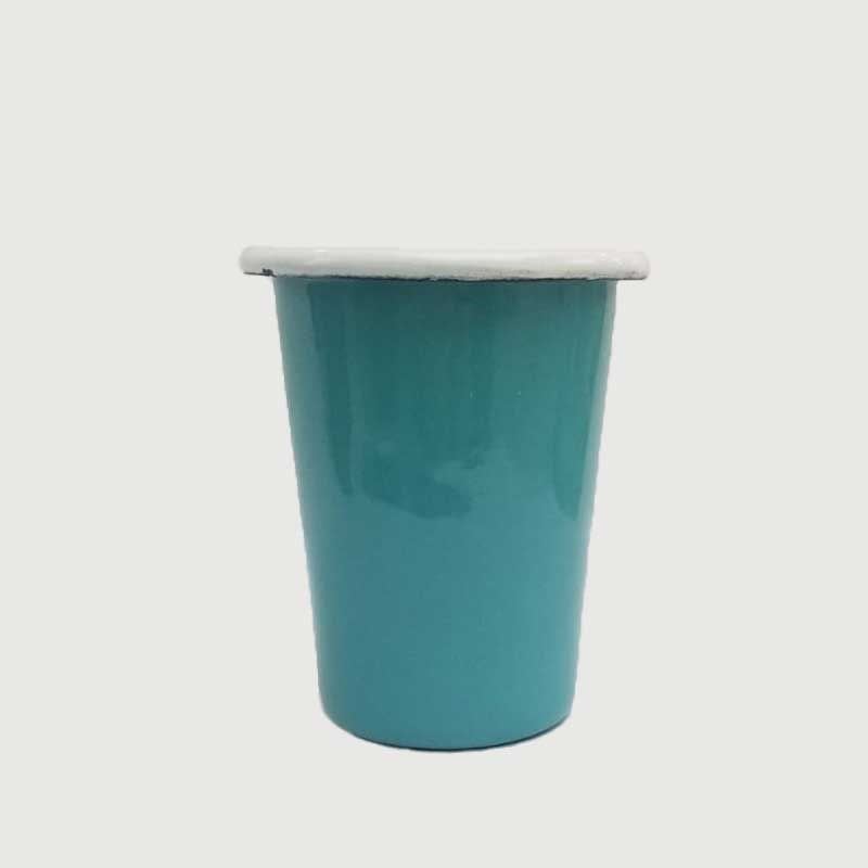 Emaye Konik Bardak Küçük Boy Turkuaz