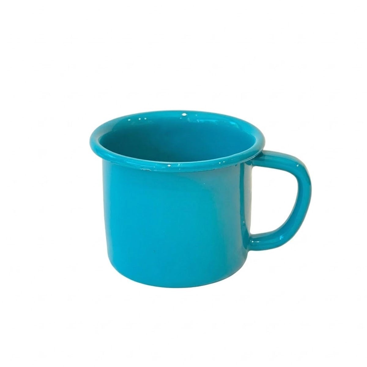 Çamlıca Home canlı turkuaz renk 350 ml emaye kupa pürüzsüz gövde ve kavisli ağız tasarımı
