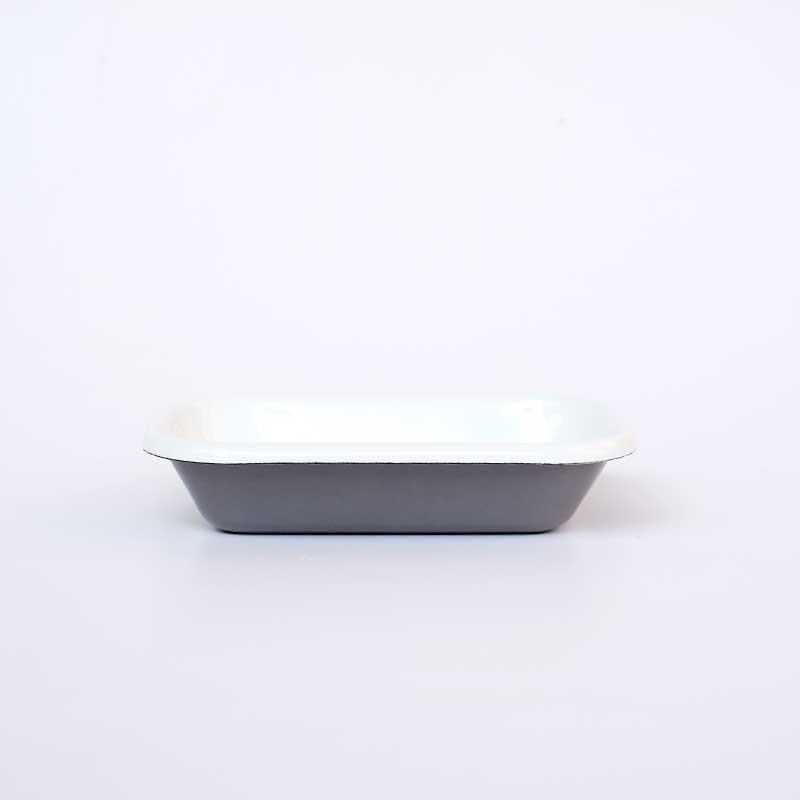 Emaye Meze Tabağı Gri 16 cm - Emayeci