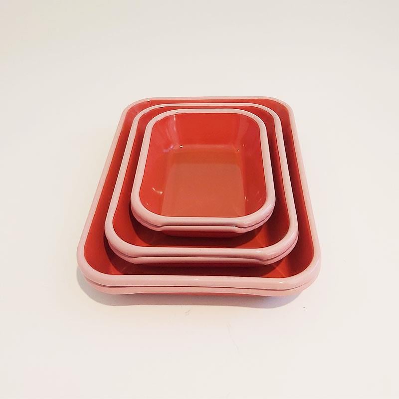 Emaye Meze Tabağı Kiremit 6'lı Set - Emayeci