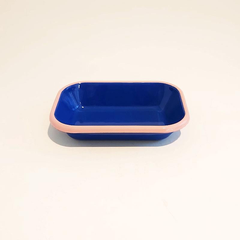 Emaye Meze Tabağı Kobalt Pembe 17 x 12 cm - Emayeci