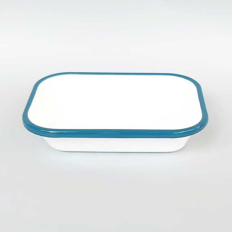 Emaye Meze Tabağı Mavi Bant 16 cm - Emayeci