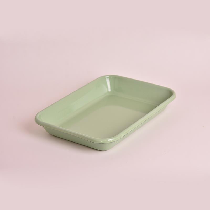 Emaye Meze Tabağı Yeşil 26 cm - Emayeci