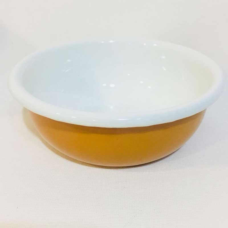 Emaye Renkli Kase 12 cm Oksit Sarı