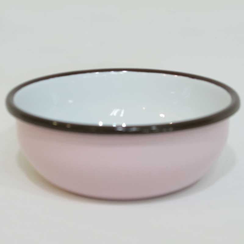 Emaye Renkli Kase 16 cm Pembe