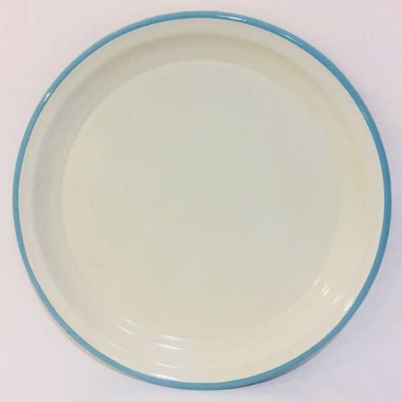 Emaye Sini Tepsi 45 cm Mavi Çizgili
