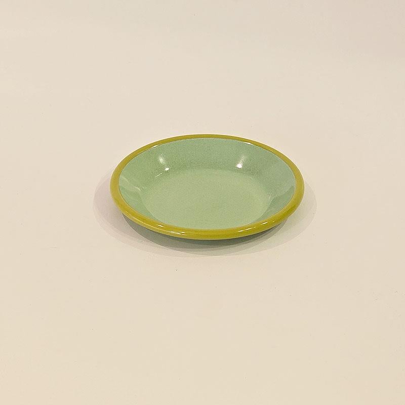 Emaye Tabak 12 cm Nil Yeşili Kordon Fıstı Yeşili - nil-yeşili-12-cm-emaye-tabak-fıstık-yeşili-kordonlu