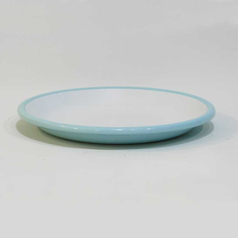 Emaye Tabak 20 cm Mint Mavi - çok-amaçlı-emaye-yemek-tabağı-20-cm-şık-tasarım