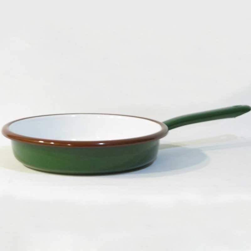 Emaye Tava 20 cm Asker Yeşili