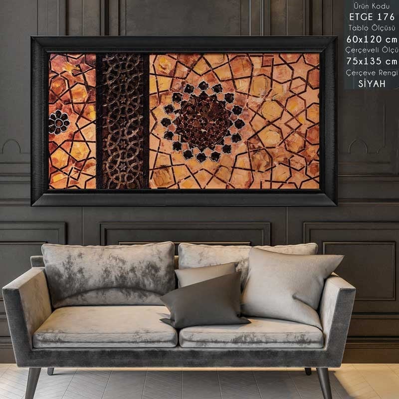 ETGE 176 Çerçeveli Tablo - Kare Home