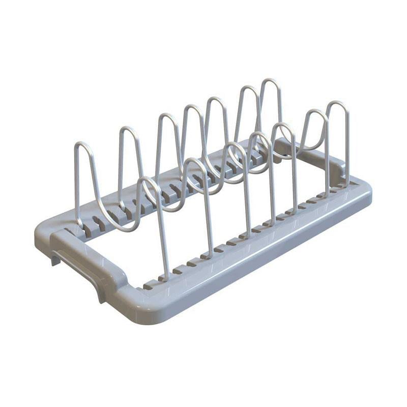 Fin Dolap Içi Tencere Kapak Tutucu-Gri - Primanova