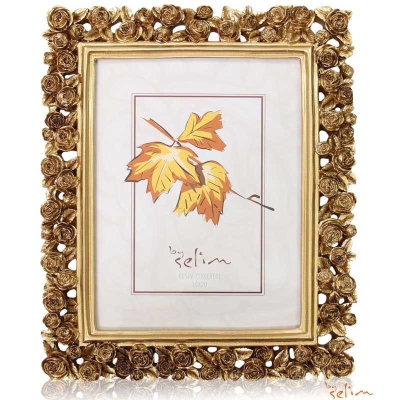 Gonca Çerçeve Altın 15 x 20 cm