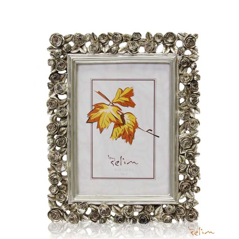 Gonca Çerçeve Gümüş 13 x 18 cm