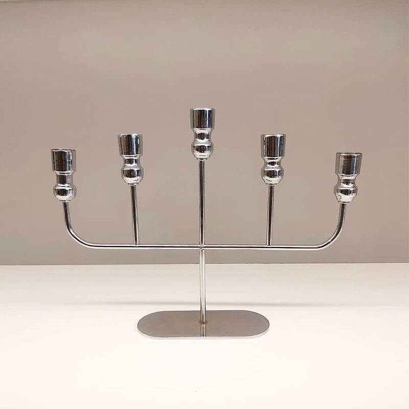 Hera 5'li D.Ayaklı Mumluk Krom - Hera