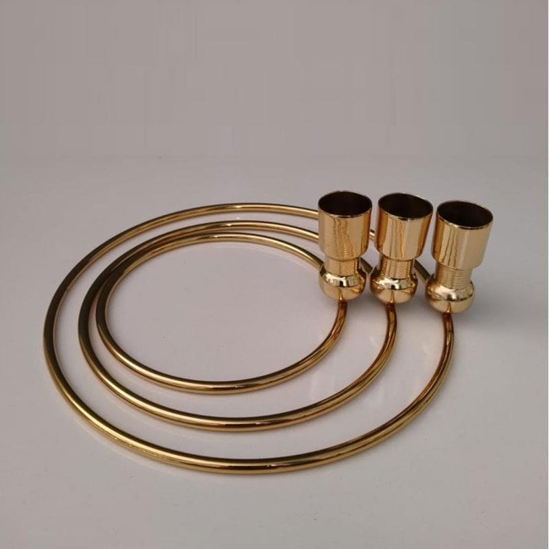 H&R Bilezik Model 3'lü Yatay Mumluk Gold - Hera