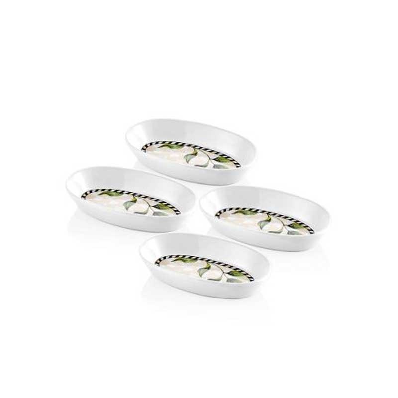 Jardin Oval Servis Krem 17 cm 4'lü Set - The Mia