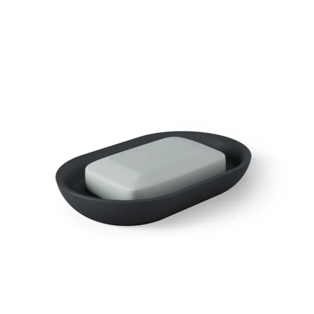 Junip Oval Sabunluk Siyah Renk 14x8 cm - Umbra