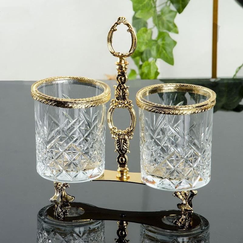 Kristal 2'li Kaşıklık Altın - Çamlıca Home