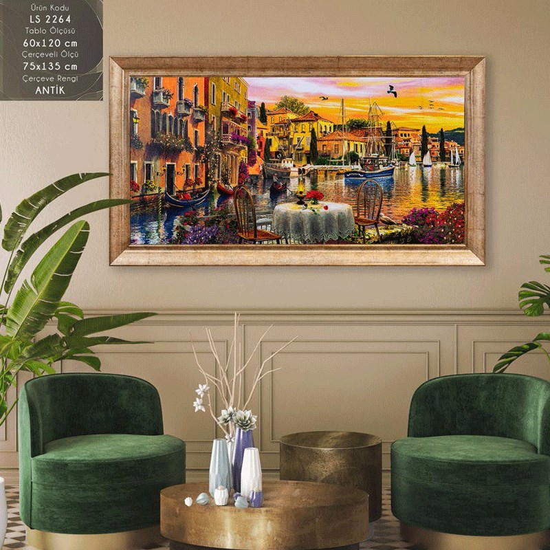 LS 2264 Çerçeveli Tablo - Kare Home