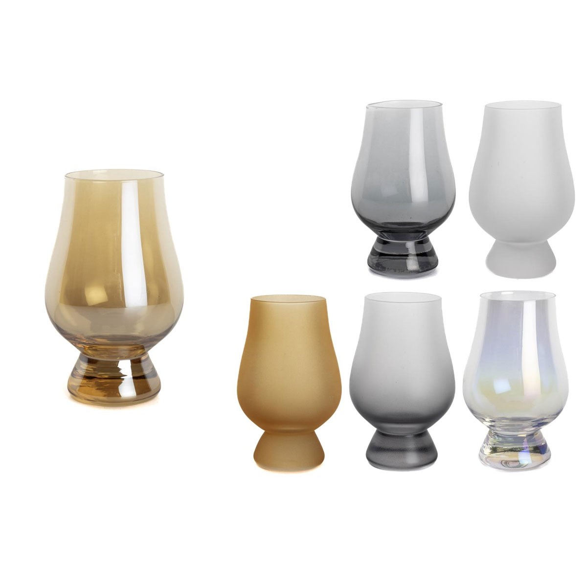 Mikasa Moor Lüster Mat Mix 6'lı Ayaklı Cam Bardak 170ml - Çamlıca Home