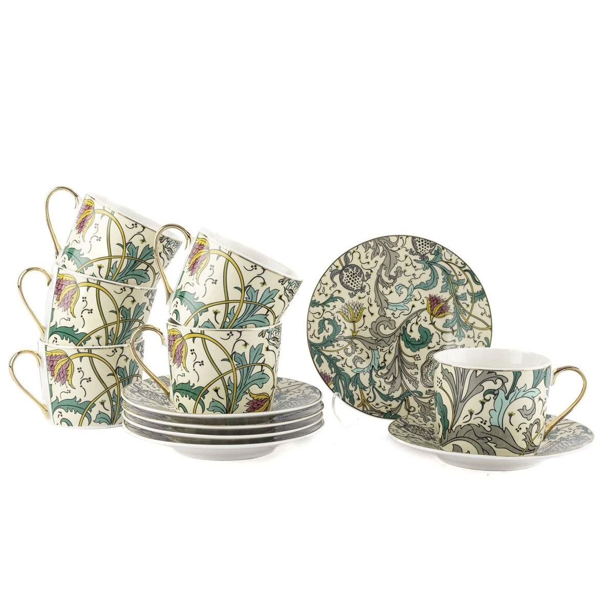 Mikasa Moor Turquoise 6'lı Çay Fincanı Seti 200cc | Çamlıca Home, image size:1200x1200