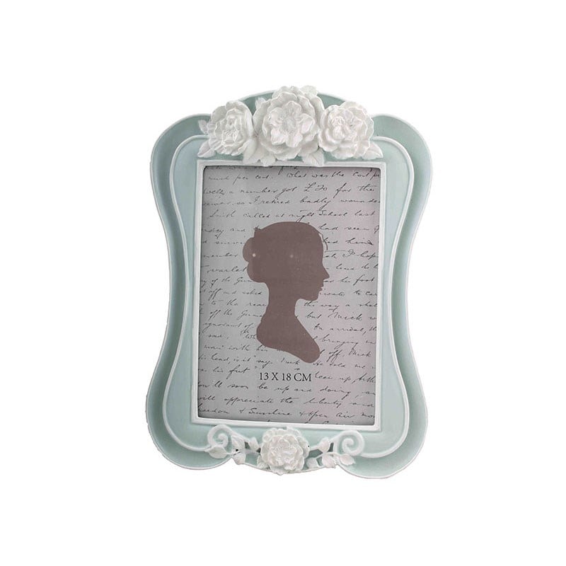 Mint Yeşil Çiçekli Çerçeve 13 x 18 cm - Mondecor