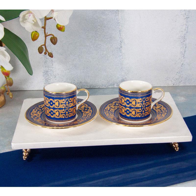 Ottoman Kobalt 2'li Kahve Fincanı Takımı - Mondecor