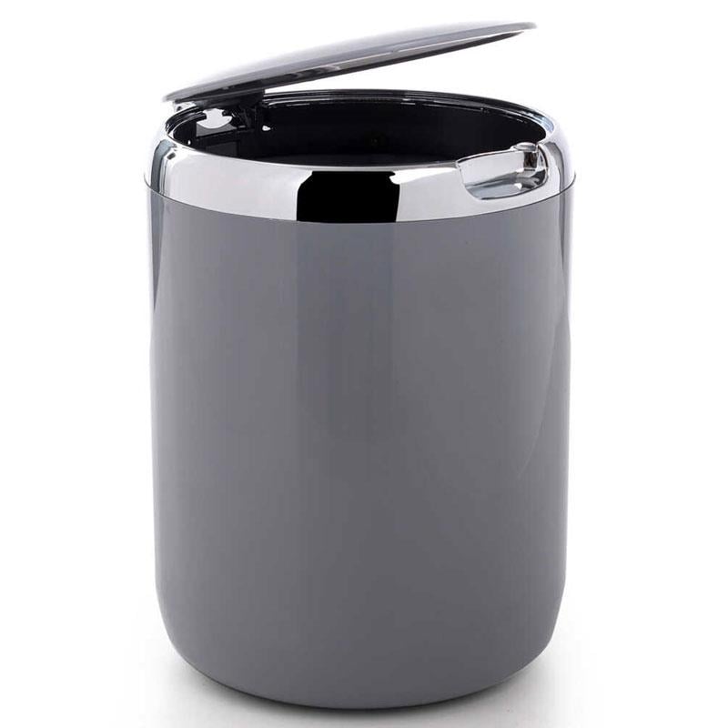 Pasifik 3 Lt. Çöp Kovası Plastik Kapaklı Gri - Primanova