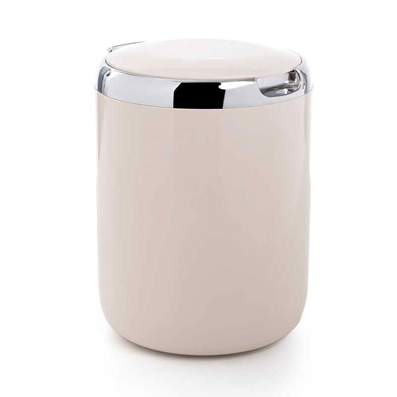 Pasifik 3 Lt. Çöp Kovası Plastik Kapaklı Bej - Primanova