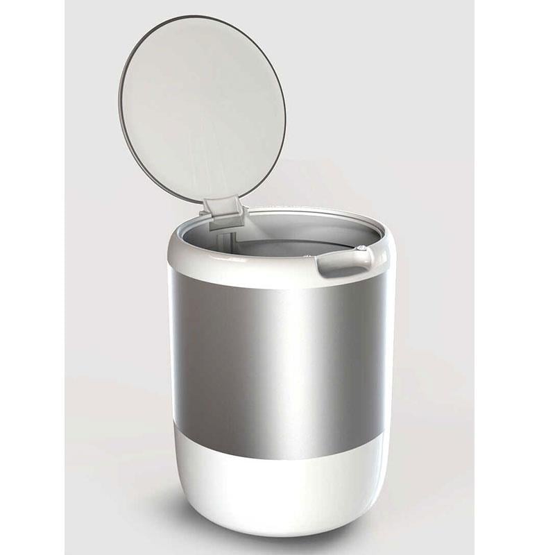 Pasifik 3 Lt. Kapaklı Çöp Kovası Beyaz - Primanova