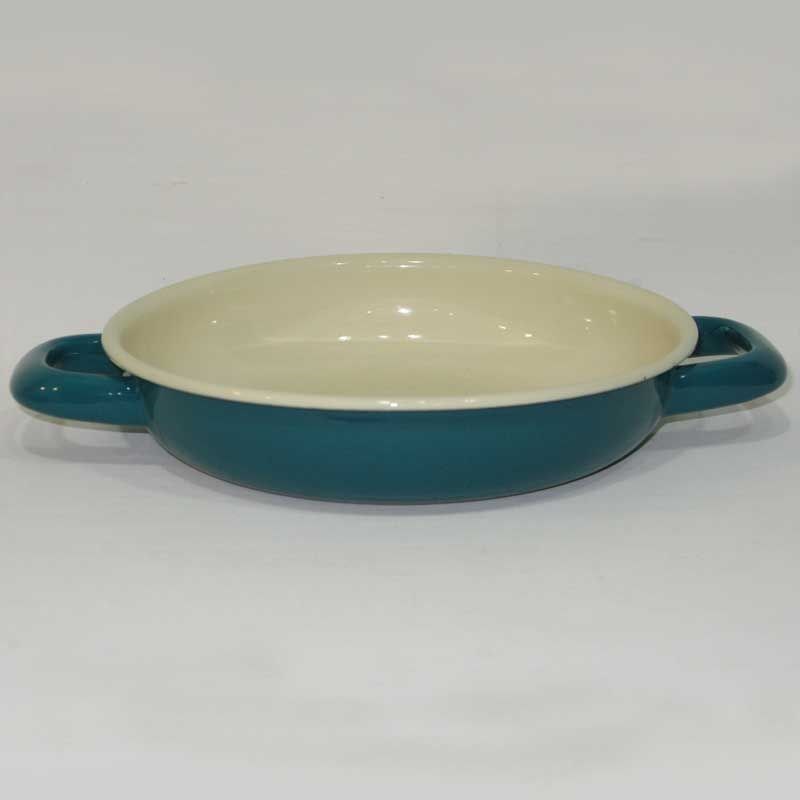 Renkli Emaye Sahan 18 cm Petrol Yeşili