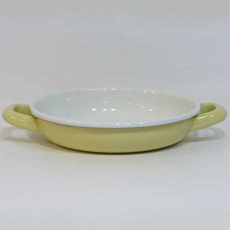 Renkli Emaye Sahan 18 cm Sarı