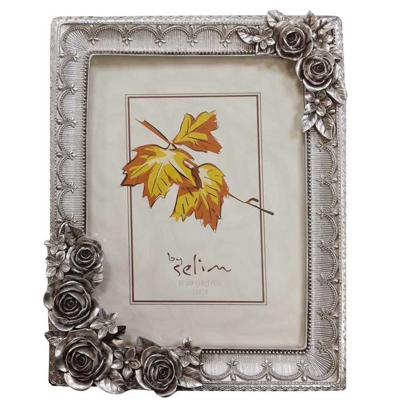 Rose Çerçeve Gümüş 15 x 20 cm