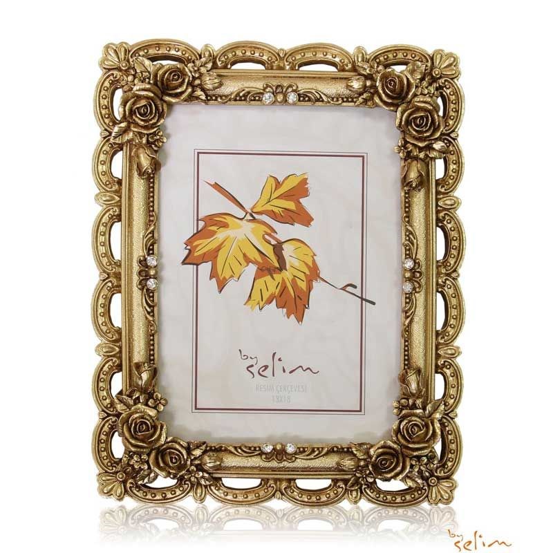 Sardunya Çerçeve Altın 13 x 18 cm