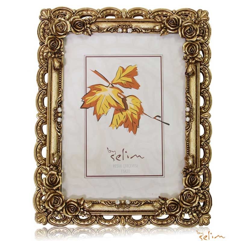 Sardunya Çerçeve Altın 15 x 20 cm