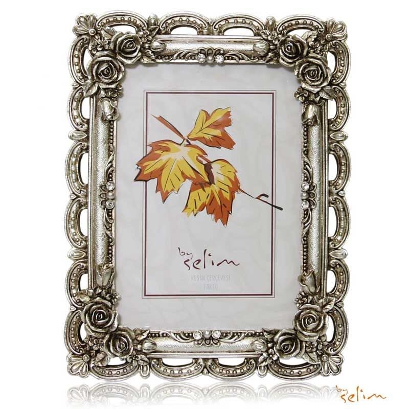 Sardunya Çerçeve Gümüş 13 x 18 cm