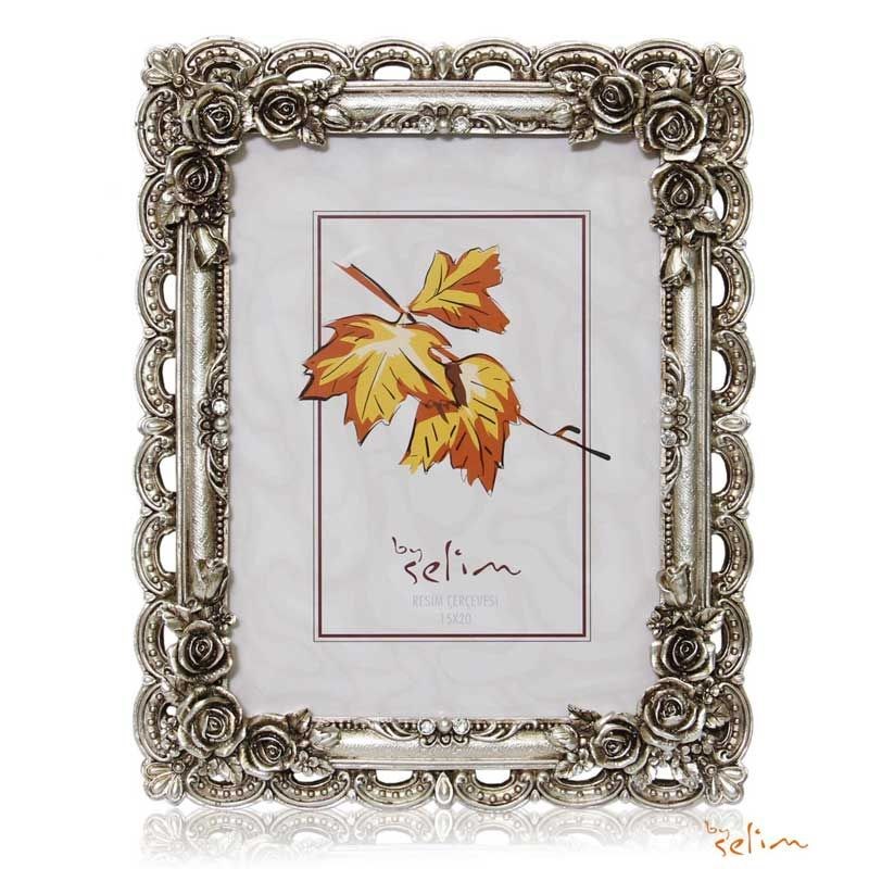 Sardunya Çerçeve Gümüş 15 x 20 cm