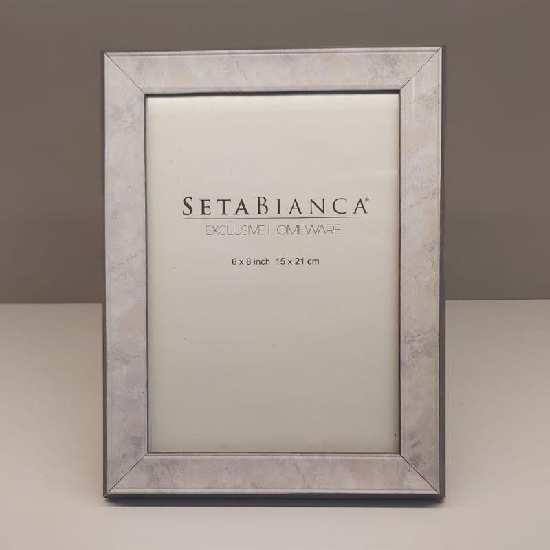Seta Bianca 15 x 21 cm Sedef Çerçeve Gri - Seta Bianca