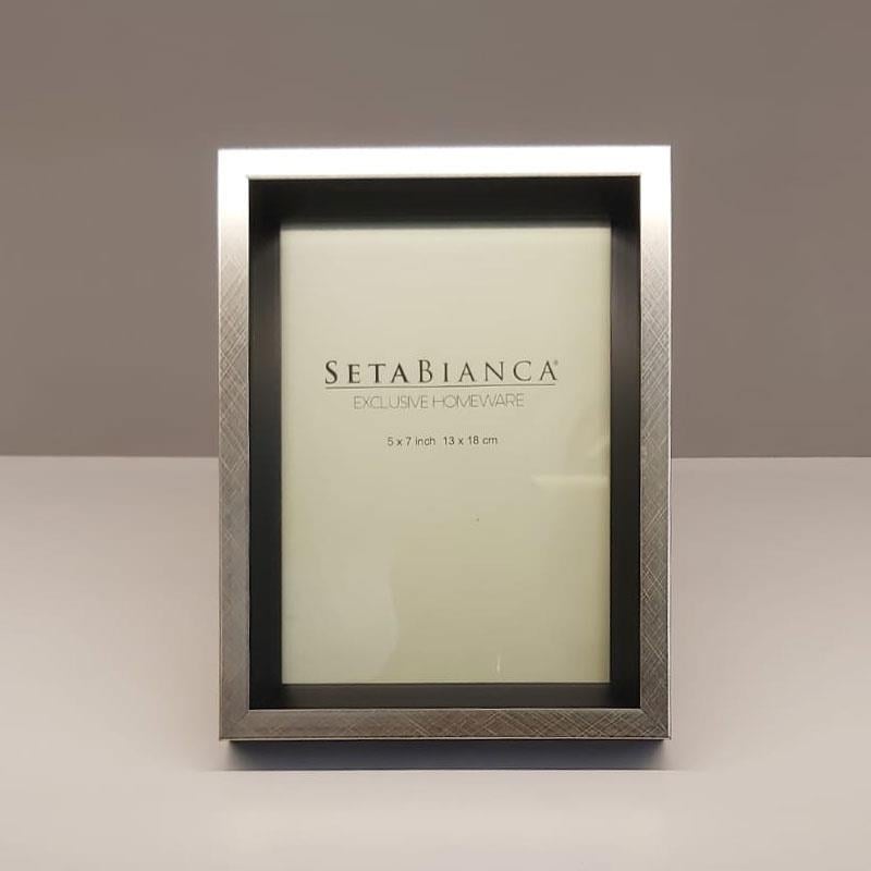 Seta Bianca Art Deco 13 x 18 cm Çerçeve Gümüş - Seta Bianca