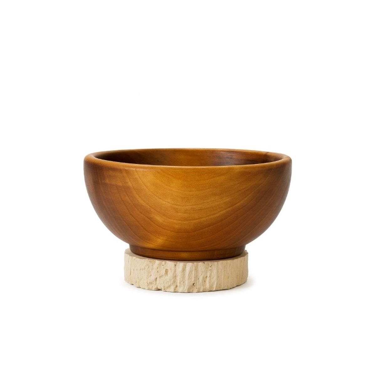 Seta Bianca Evza Natura Traverten Kaideli Akasya Kase - Dekoratif Doğal Ahşap Obje