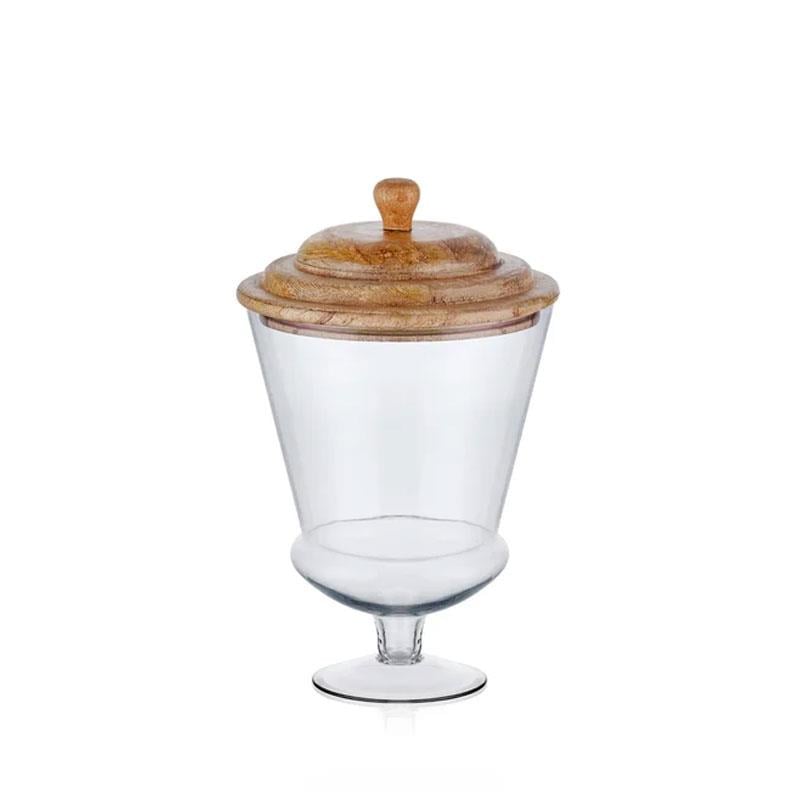 The Mia Madera Ayaklı Kurabiye Kavanozu 33x20x20 cm - The Mia