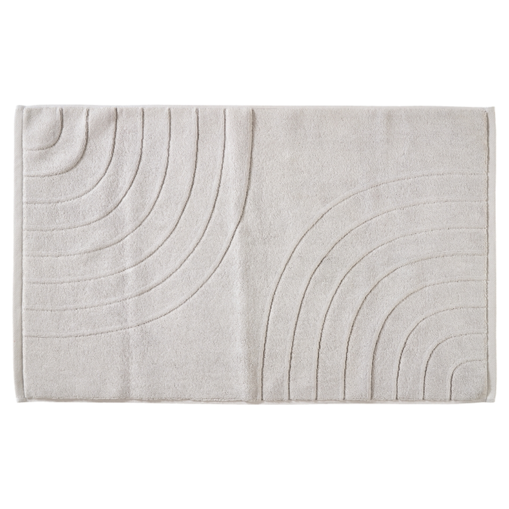 Time Banyo Paspası Soft Gri %100 Pamuk 50x80 cm - Zone Denmark