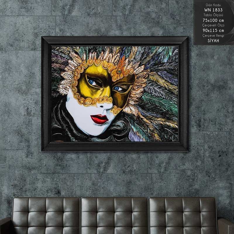 WN 1833 Çerçeveli Tablo - Kare Home