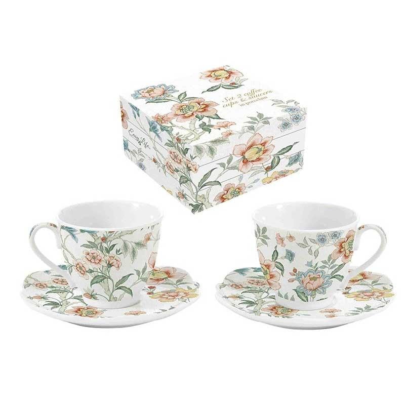 Zen Garden White 2'li Kahve Fincanı - Mondecor