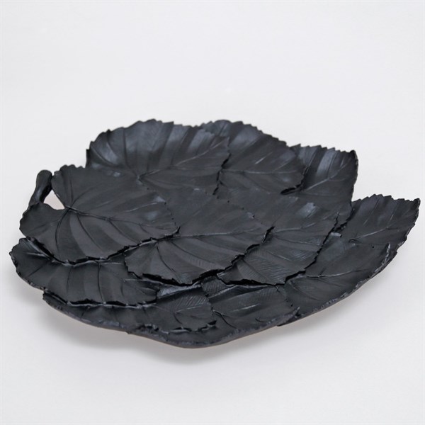 Linden dekoratif tabak siyah