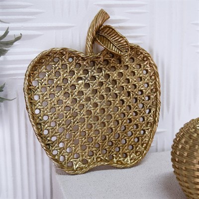 Apple dekoratif tabak altın