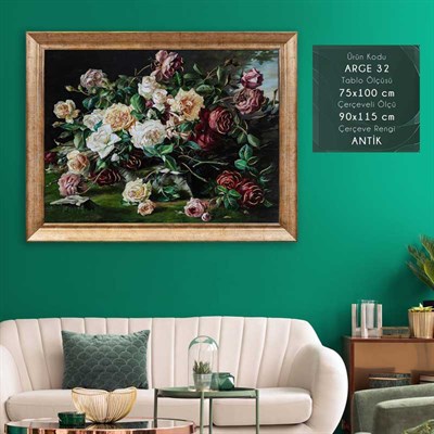 ARGE 32 Çerçeveli Tablo - Kare Home